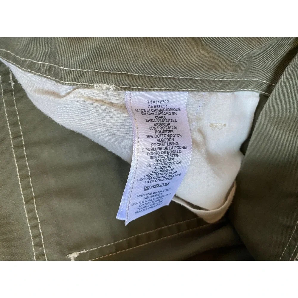True Religion Ripstop Cargo Pants Green 34 Baggy Indie Skater Grunge Y2K‎ Retro